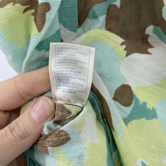 Provence D’amour Shirt Women Large Multicolor Floral Linen Long Sleeve Button-Up - Picture 6 of 11